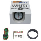 GlowShift White 7 Color Fuel Rail Pressure Gauge Unboxed