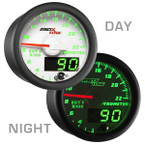 White & Green MaxTow 2200° Fahrenheit EGT Gauge Day/Night View