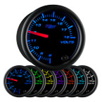 Black 7 Color Volt Gauge
