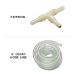 Included Hose & T-Fitting with Tinted Turbo Boost/Vac Gauge