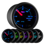 Black 7 Color 15 PSI Boost/Vacuum Gauge