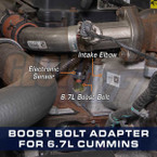 Boost Gauge Bolt Thread Adapter for 6.7L Cummins Installed with Electronic Boost Pressure Sensor