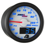 White & Blue MaxTow 100 PSI Fuel Pressure Gauge