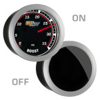 GlowShift Tinted 35 PSI Boost Gauge On/Off View