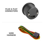 Black 7 Color 2" Tachometer Gauge Wiring Harness