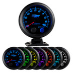 Black 7 Color 3 3/4" Tachometer w/ Shift Light