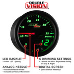 Black & Green Double Vision Gauge