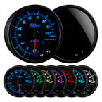 Tinted 7 Color 3 3/4" In Dash Tachometer Gauge