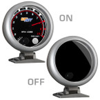 Tinted 3 3/4" Tachometer Gauge On/Off View