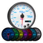 White 7 Color 3-3/4" In-Dash Speedometer Gauge
