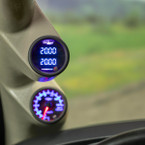 Tinted 7 Color Dual Digital Wideband Air/Fuel Ratio Gauge Installed