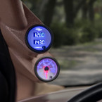 White 7 Color Dual Digital Wideband Air/Fuel Ratio Gauge Installed