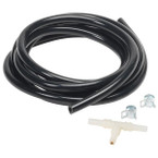 Black Silicone Boost/Vacuum Gauge Hose with Clamps 