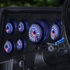 White 7 Color Cluster Dashboard Set Installed to Custom Panel
