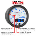 White & Blue Double Vision Gauge