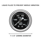 Liquid Filled to Prevent Needle Vibration - 1-1/2" (38mm) Diameter