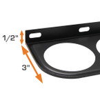 Universal Dual Gauge Under Dashboard Mounting Bracket Pod Dimensions