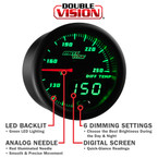 Black & Green Double Vision Gauge