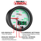 White & Green Double Vision Gauge