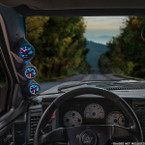 Black Triple Pillar Gauge Pod for 1992 GMC Sonoma GT Installed