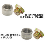 Wideband Air/Fuel Ratio Oxygen Sensor Weld-In Bung & Plug Set