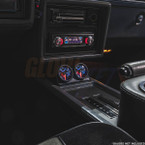 Black Dual Gauge Console Pod for 1985-1987 Buick Grand National Installed