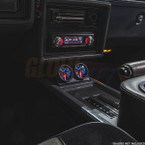 Black Dual Gauge Console Pod for 1978-1987 Oldsmobile Cutlass Installed