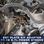 Pyrometer EGT Plate Installed to 6.7L Power Stroke