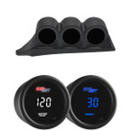 10 Color Digital Series Triple Dashboard Gauge Package for 1999-2007 Ford Super Duty Power Stroke