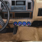 Universal Quad Gauge Chrome Under Dashboard Mounting Bracket Pod Installed