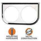 Universal Dual Gauge Chrome Under Dashboard Mounting Bracket Pod