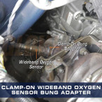 Installed Clamp-On Wideband Air/Fuel Ratio Sensor Bung Adapter