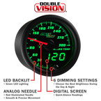 Black & Green Double Vision Gauge