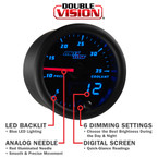 Black & Blue Double Vision Gauge