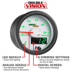 White & Green Double Vision Gauge