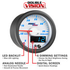 White & Blue Double Vision Gauge