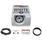 GlowShift White 7 Color 45 PSI Turbo Boost/Vacuum Gauge Unboxed