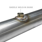 Wideband Air/Fuel Ratio Oxygen Sensor Weld-In Saddle Bung Installed