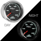 Mechanical 200 PSI Air Pressure Gauge - Day & Night View