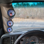 Tan Triple Pillar Gauge Pod for 2000-2006 Chevrolet Tahoe Installed