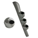 Gray Triple Pillar Gauge Pod with Speaker Cutout for 1998-2002 Dodge Ram Cummins