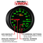 Black & Green Double Vision Gauge