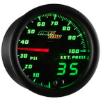 Black & Green MaxTow 100 PSI Exhaust Pressure Gauge