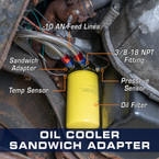 Oil Cooler Sandwich Adapter Installed to 1994-2003 7.3L Ford Power Stroke