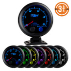 Black 7 Color 3-3/4" 5,000 RPM On-Dash Diesel Tachometer Gauge