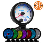 White 7 Color 3-3/4" On-Dash Diesel Tachometer Gauge