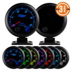 Tinted 7 Color 3-3/4" 5,000 RPM On-Dash Diesel Tachometer Gauge