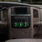 10 Color Digital Series Triple Dashboard Gauge Package for 2003-2005 Dodge Ram Cummins