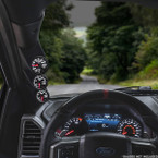 Black Triple Pillar Gauge Pod for 2015-2020 Ford F-150 