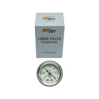 Liquid Filled White Mechanical Vacuum Gauge Unboxed